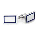 Emerald Men's Cufflinks in Sterling Silver