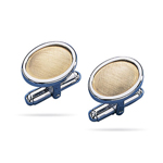 Cufflinks in Sterling Silver & 18K Yellow Gold