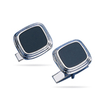 Faux Onyx Cufflinks in Sterling Silver