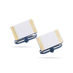 Cuff Links- Sterling Silver Two-Color Cuff Links