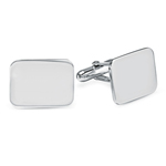 Long Cushion Cufflinks in Sterling Silver
