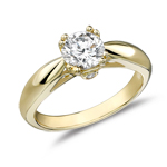 Diamond Engagement Ring Setting in 14K Yellow Gold