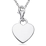 Multi-Purpose Silver Heart Charm Pendant