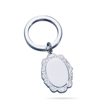 Key Ring - Sterling Silver Floral Key Tag