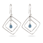 Sky Blue Topaz Briolette Earrings in Sterling Silver