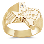 0.01 Cts Diamond Men's Ring in 14K Yellow Gold