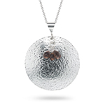 Smokey Quartz Briolette Pendant in Sterling Silver