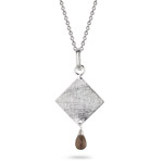 1.00 Ct Smokey Quartz Pendant in Sterling Silver