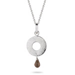 1.00 Ct Smokey Quartz Pendant in Sterling Silver