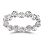 0.50-0.55 Cts  SI2 - I1 clarity and I-J color Diamond Stack Band in 14K White Gold