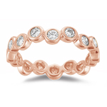 0.50-0.55 Cts  SI2 - I1 clarity and I-J color Diamond Stack Band in 14K Pink Gold