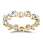 0.50-0.55 Cts  SI2 - I1 clarity and I-J color Diamond Stack Band in 14K Yellow Gold