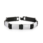 Men's Black Steel Bracelet in Stainless Steel