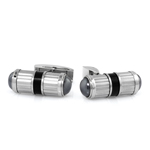 Men's Bullet Resin Cufflinks in Stainless Steel