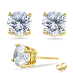 Your Own Beautiful Diamond Stud Earrings in 18K Yellow Gold