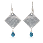 1.50 Cts Swiss Blue Topaz Earrings in Sterling Silver