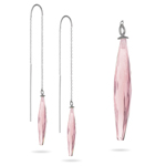 Threader Earrings - Rose Quartz Threader Earrings in 14K White Gold