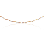 Tri Color Mirror Spring chain in 14K Three Tone Gold