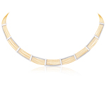 Reversible Cable Necklace in 14K Two Tone Gold