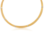 Cable Necklace in 14K Two Tone Gold