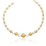 Graduated Waterfall Necklace in 14K Two Tone Gold