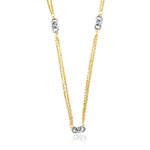Geometric Necklace in 14K Two Tone Gold
