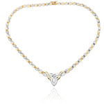 Celtic Braided Necklace in 14K Two Tone Gold