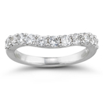 2/3 Cts Diamond Wedding Band in 18K White Gold