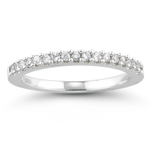 1/4 Ct Diamond Wedding Band in 18K White Gold