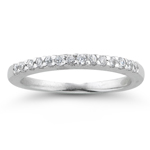 2/3 Ct Diamond Wedding Band in 18K White Gold