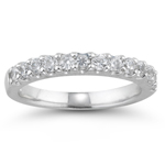 0.65 Ct Diamond Wedding Band in 18K White Gold