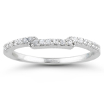 0.15-0.20 Cts  SI2 - I1 clarity and I-J color Diamond Wedding Band in 18K White Gold