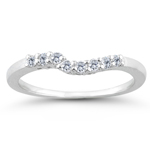 0.22 Ct Diamond Wedding Band in 18K White Gold