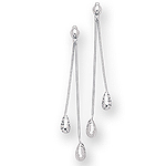 Gold Earrings in 14K White Gold