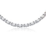 Hugs & Kisses Heart Necklace in 14K White Gold