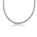 Classico Braided Necklace in 14K White Gold