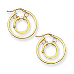 Gold Twin Earrings in 14K Yellow Gold