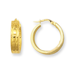 Gold Hoop Earrings in 14K Yellow Gold