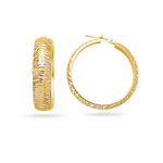 Gold Fancy Hoop Earrings in 14K Yellow Gold