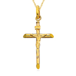 Gold Cross Pendant in 14K Yellow Gold