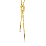 Love Knot String Necklace in 14K Yellow Gold