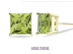 Click here to view these Peridot Round Stud Earrings