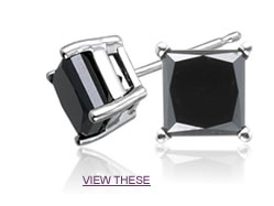 Click here to view these Princess Cut Black Diamond Studs